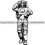 Astronaut Outer Space Shuttle Sci-Fi Science Fiction ClipArt SVG