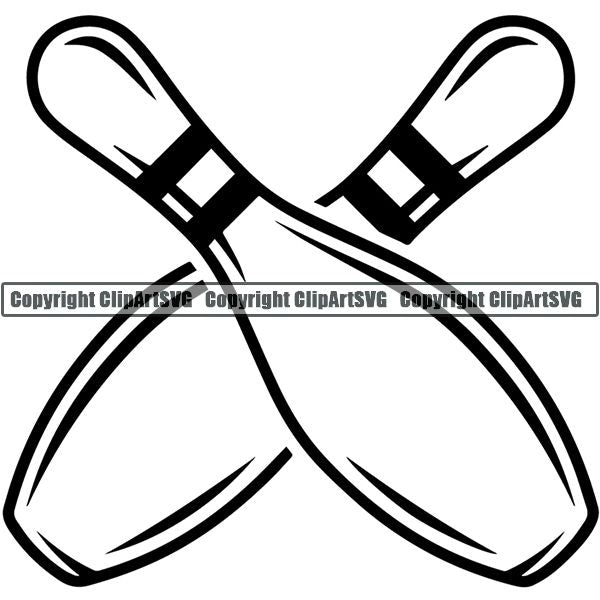 Sports Game Bowling Bowler Bowl Logo ClipArt SVG