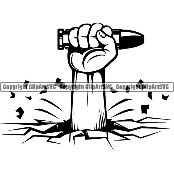 Military Weapon Gun Bullet ClipArt SVG