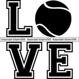 Sports Game Tennis Love ClipArt SVG