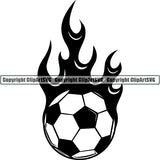 Sports Soccer Flame ClipArt SVG