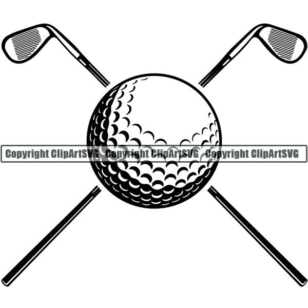 Sports Game Golf Logo ClipArt SVG