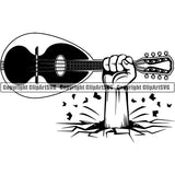 Music Musical Instrument Mandolin rfcd break ClipArt SVG