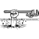 Plumbing Plumber Pipe Repair Service Wrench ClipArt SVG