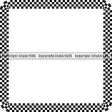 Sports Car Motorcycle Run Running Bike Race Racing Racer Race Design Element Frame Border Checkerboard Checkered Checker Straight Square ClipArt SVG