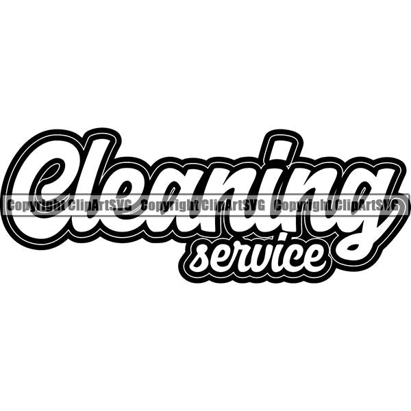 Maid Cleaning Service Housekeeping Housekeeper Text ClipArt SVG