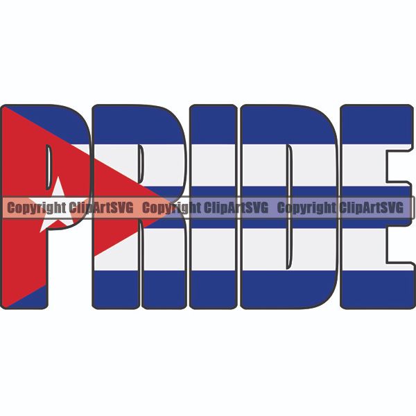 Flag Country Pride Cuba ClipArt SVG