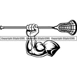 Sports Game Lacrosse Stick ClipArt SVG