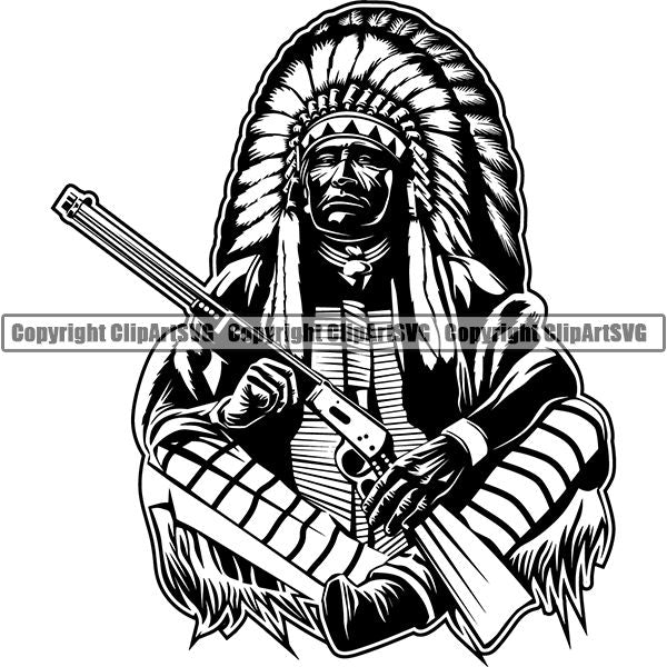 Native American Indian ClipArt SVG