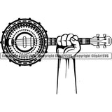 Music Musical Instrument Banjo 7uujrs arm ClipArt SVG