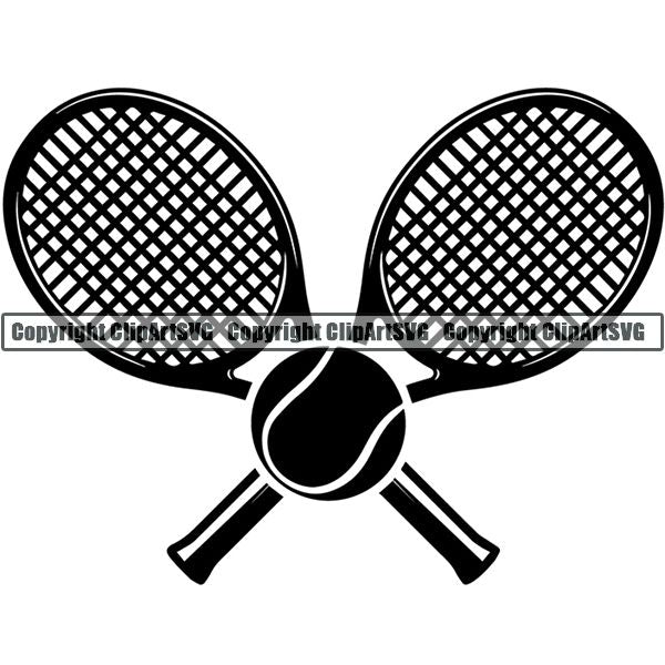 Sports Game Tennis Logo ClipArt SVG