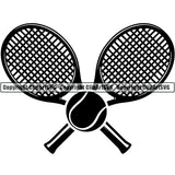 Sports Game Tennis Logo ClipArt SVG