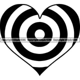 Sports Game Archery Heart Love ClipArt SVG