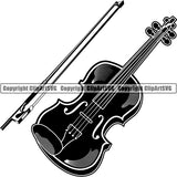 Music Musical Instrument Violin rfcd ClipArt SVG