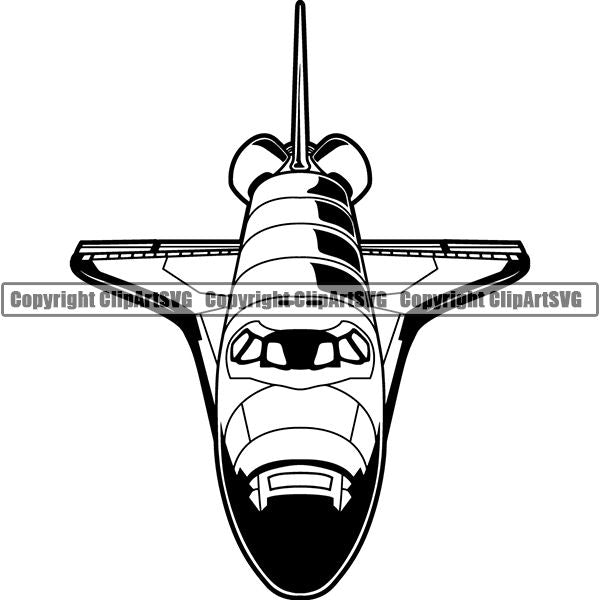 Astronaut Outer Space Shuttle Sci-Fi Science Fiction Space Shuttle ClipArt SVG
