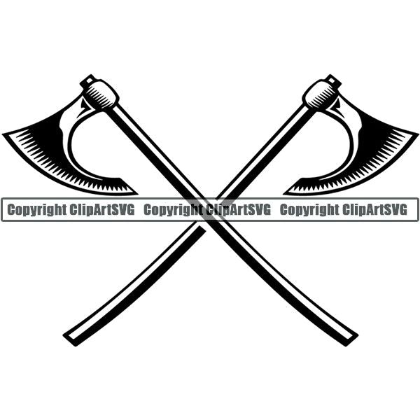 Viking Warrior Logo ClipArt SVG