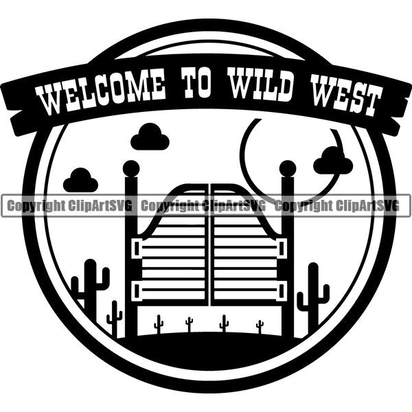 Occupation Cowboy Logo ClipArt SVG