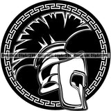 Spartan Warrior Gladiator Mask Helmet ClipArt SVG