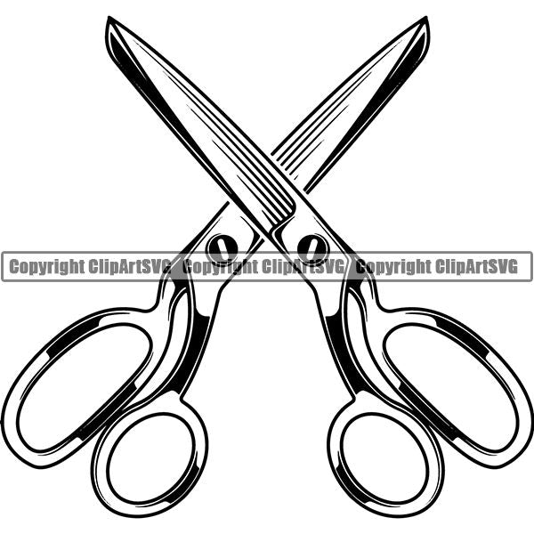 Tailor Seamstress Alterations Scissors Sheers ClipArt SVG