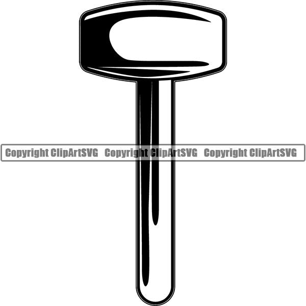 Construction Building Repair Service Hammer Sledge Mallet ClipArt SVG