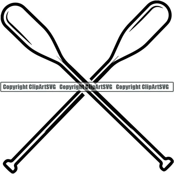 Kayak Kayaking Canoe Canoeing Raft Rafting Paddle Ore Logo ClipArt SVG