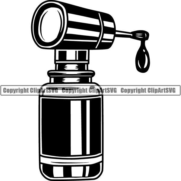 Fashion Beauty Cosmetology Cosmetics Makeup Fingernail Polish fgsfd52 ClipArt SVG