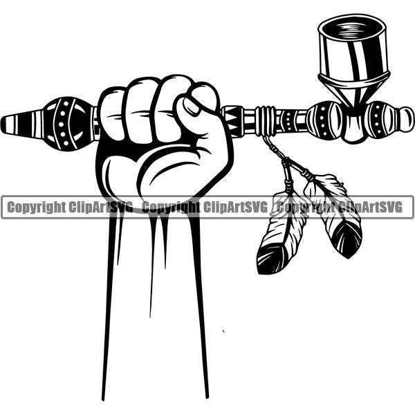 Native American Indian Pipe Peace ClipArt SVG