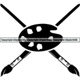 Painting Painter Artist Art Paintbrush Canvas Logo ClipArt SVG