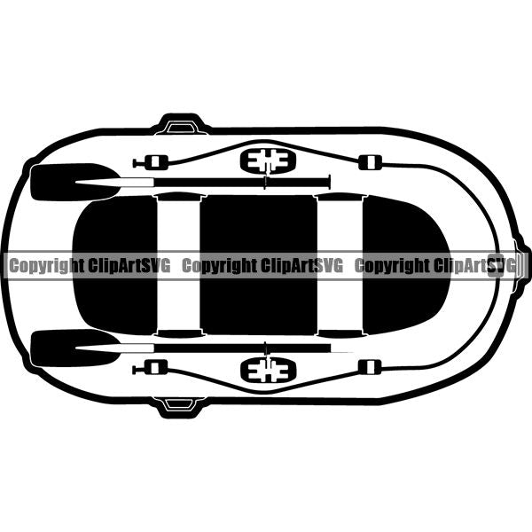 Kayak Kayaking Canoe Canoeing Raft Rafting Boat Boating Logo ClipArt SVG