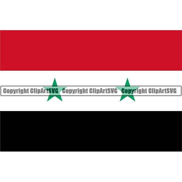 Country Flag Square Syria ClipArt SVG