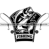 Sports Game Fishing Hunting Fish Hunt Logo ClipArt SVG