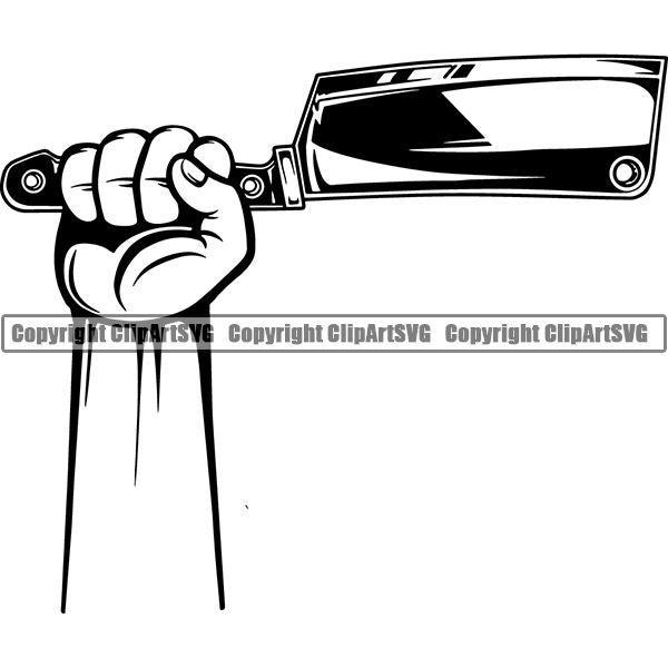 Cooking BBQ Bar-B-Que Barbque Chef Cook Butcher Logo ClipArt SVG