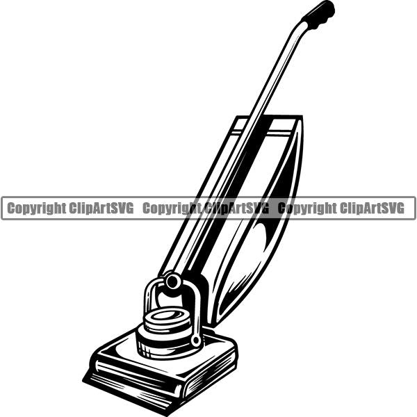 Maid Cleaning Service Housekeeping Housekeeper Vaccum ClipArt SVG