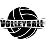 Sports Game Volleyball Logo ClipArt SVG