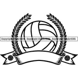 Sports Game Volleyball Logo ClipArt SVG