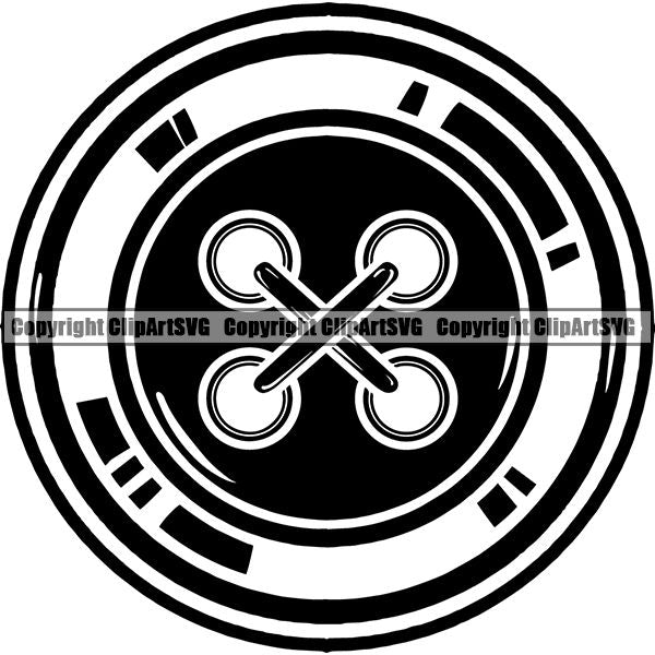 Tailor Seamstress Alterations Button ClipArt SVG