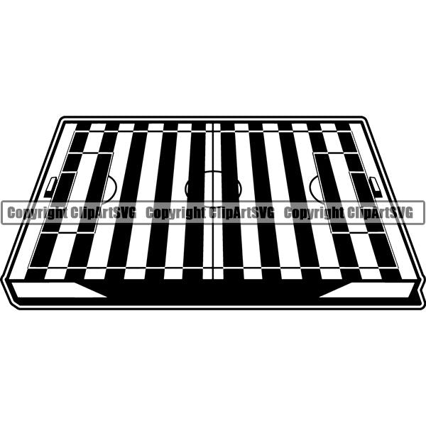 Sports Soccer Field ClipArt SVG