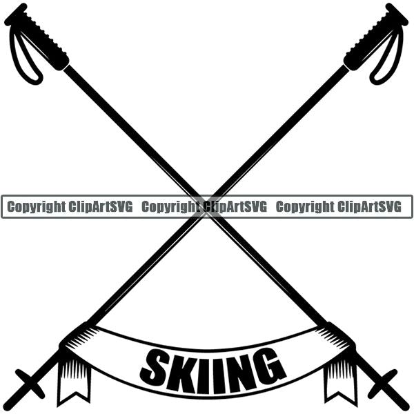 Sports Skiing Ski Snowboarding Snowboard ClipArt SVG