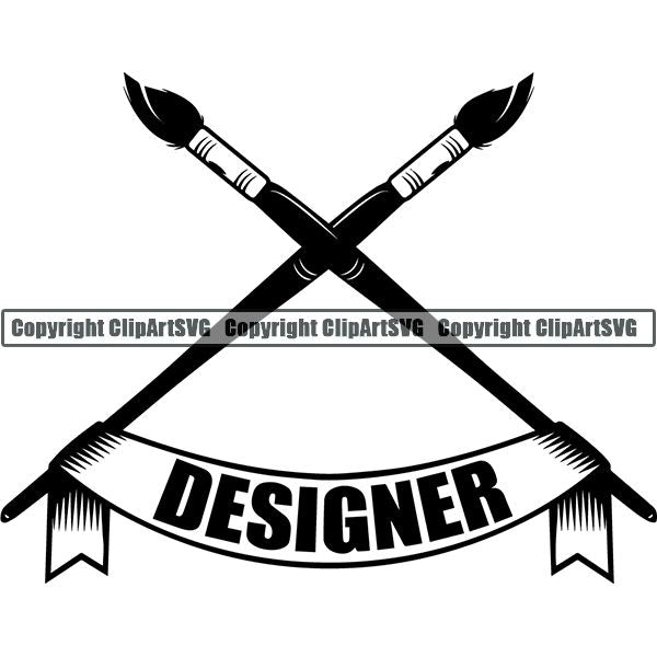 Painting Painter Artist Art Paintbrush Canvas Logo ClipArt SVG