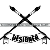 Painting Painter Artist Art Paintbrush Canvas Logo ClipArt SVG