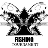 Sports Game Fishing Hunting Fish Hunt Logo ClipArt SVG