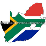 Country Flag Map South Africa ClipArt SVG