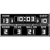 Sports Game Football Scoreboard ClipArt SVG