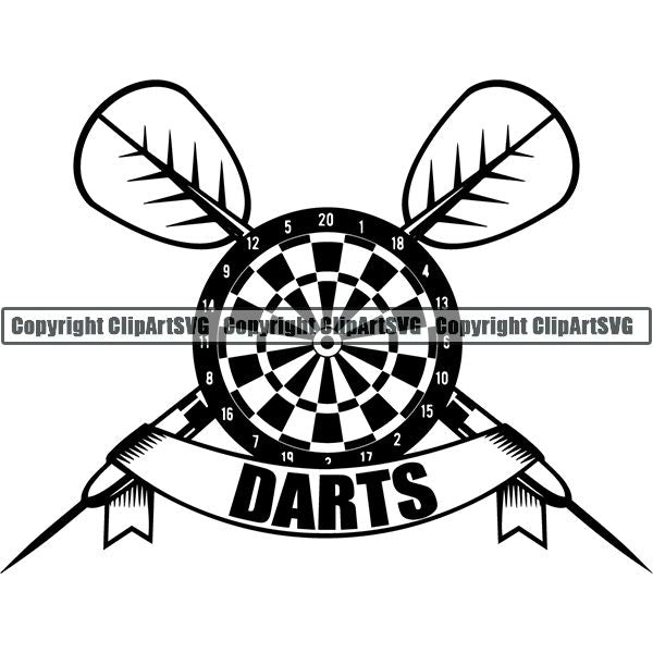 Sports Game Darts ClipArt SVG