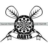 Sports Game Darts ClipArt SVG