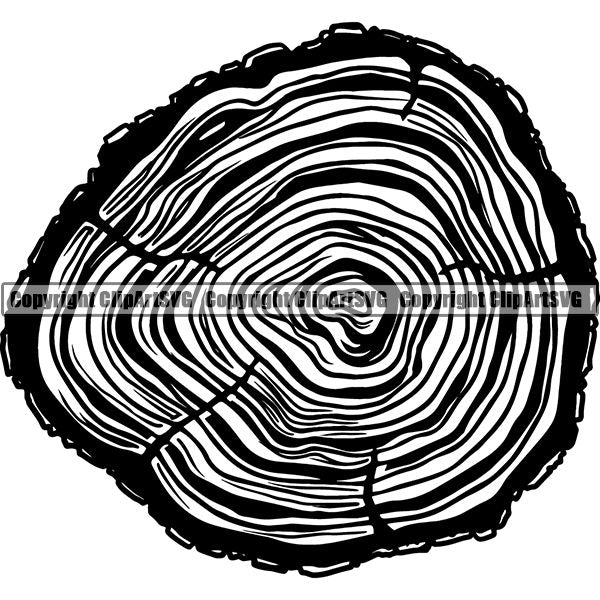 Construction Woodworking Carpenter Lumberjack Tree Slice ClipArt SVG