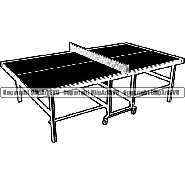Sports Game Table Tennis Ping Pong ClipArt SVG