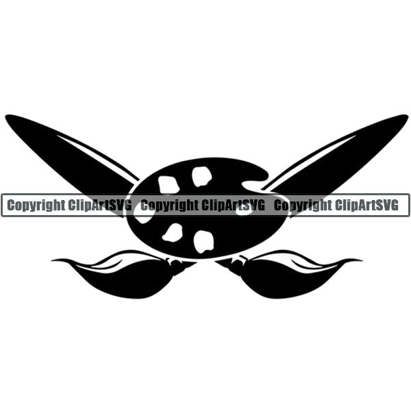 Painting Painter Artist Art Paintbrush Canvas Logo ClipArt SVG