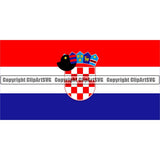 Country Flag Square Croatia ClipArt SVG