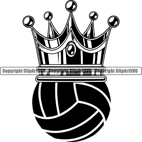 Sports Game Volleyball Logo ClipArt SVG